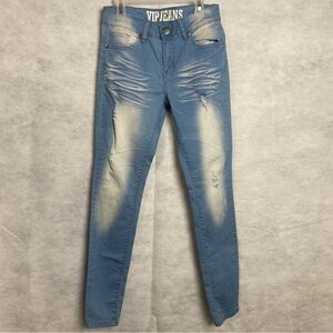 VIP Jeans Distressed Blue Denim